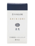 Sailor SHIKIORI Ink Cartridges For Fountain Pens, 8 Cartridges