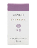 Sailor SHIKIORI Ink Cartridges For Fountain Pens, 8 Cartridges
