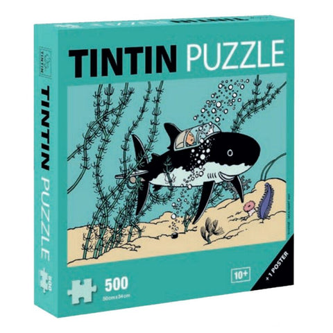 Tintin Shark Submarine 500 Piece Jigsaw Puzzle