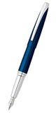 Cross ATX® Translucent Blue Lacquer Stainless Steel Fountain Pen