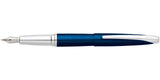 Cross ATX® Translucent Blue Lacquer Stainless Steel Fountain Pen