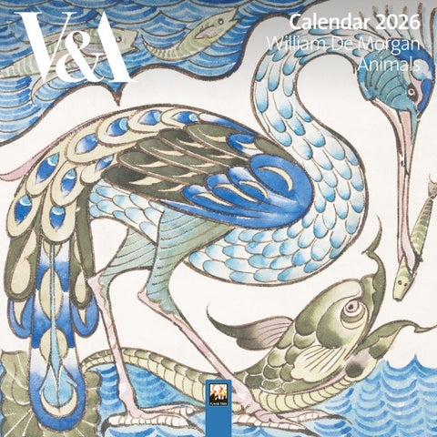 V&A: De Morgan Animals 2026 Mini Wall Calendar