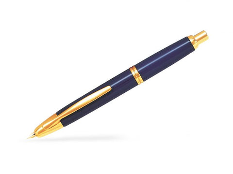 Pilot Capless Gold Fountain Pen, Blue