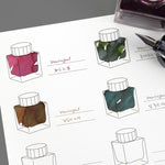 Wearingeul Ink Swatch Paper, Bottles