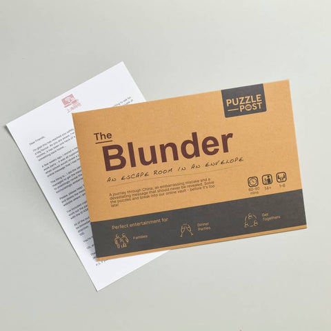 The Blunder, An Escape Room in an Envelope