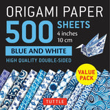 Origami Paper, 500 Sheets, Blue and White