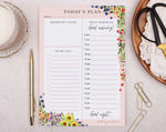Floral Daily Planner Desk Pad