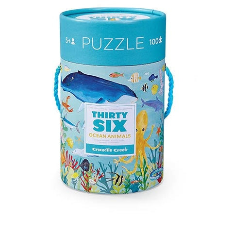Thirty Six Animals Series, 100 Piece Jigsaw Puzzle, Ocean Animals