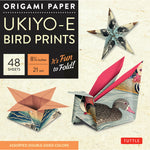 Origami Papers, 48 Sheets, Ukiyo-E Bird Prints